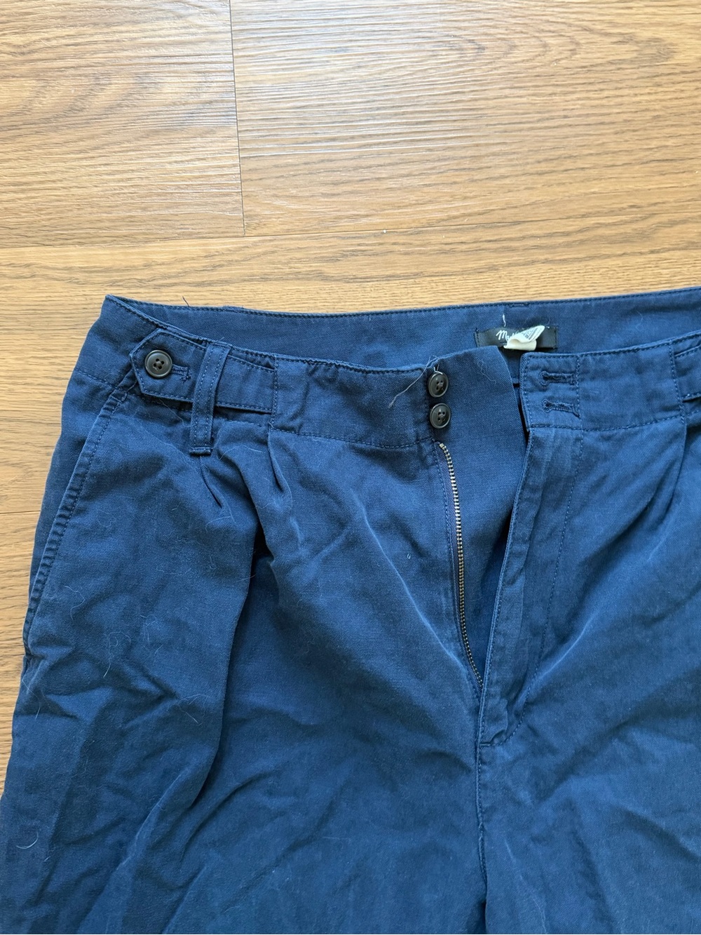 Madewell navy wide leg pant